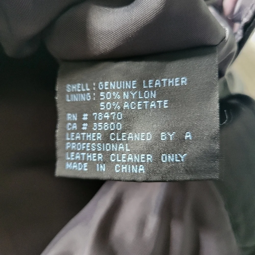 Kenneth Cole Reaction Black Leather Jacket.